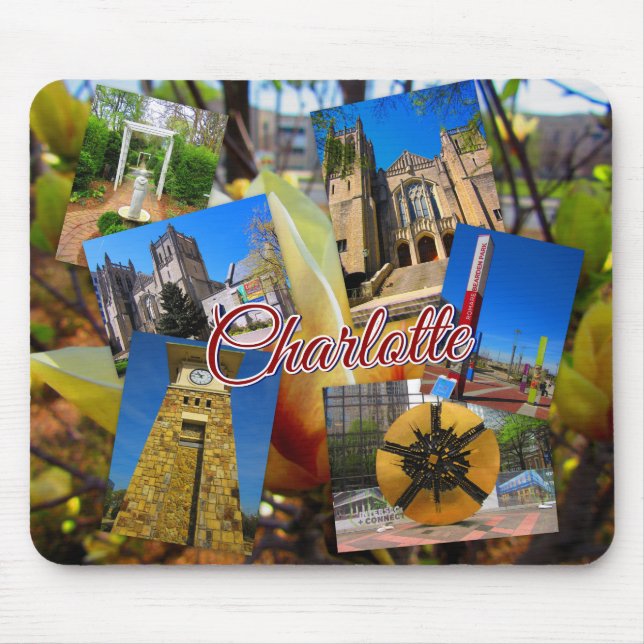 Foto-Collage Charlottes Nord-Carolina Mousepad (Vorne)