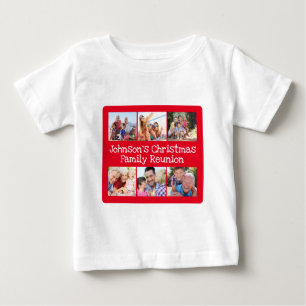 Foto Collage Christmas Family Wiedersehen Baby T-shirt