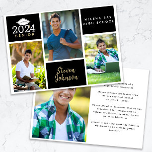 Foto Collage Class of 2024 Senior Abschluss Ankündigung