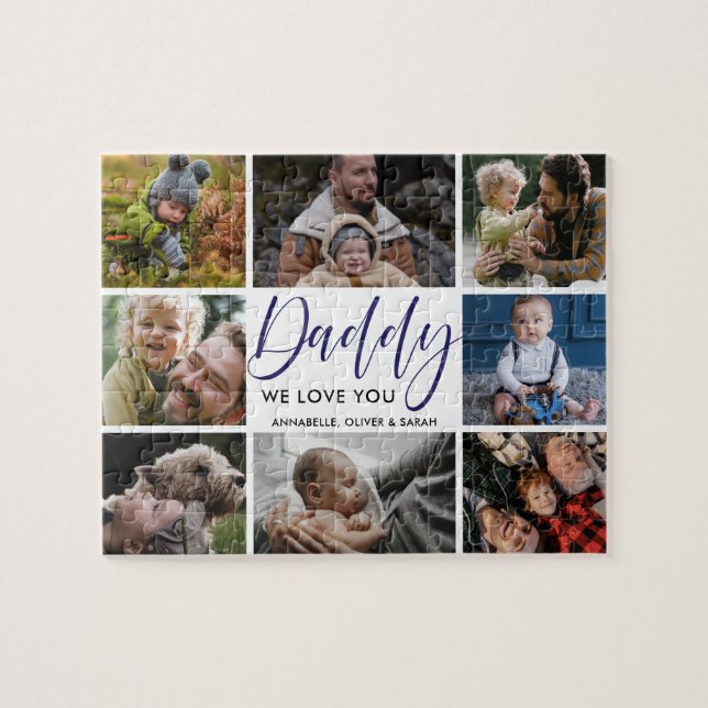 Foto Collage ''Daddy'' Wir Liebe Sie (Horizontal)