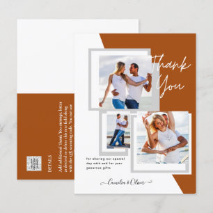 Foto Collage DANK IHNEN Hochzeit/Baby/Graduate/JA Postkarte