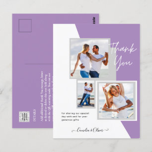 Foto Collage DANK IHNEN Hochzeit/Baby/Graduate/JA Postkarte