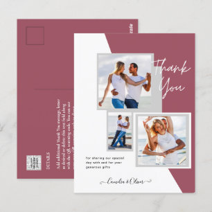 Foto Collage DANK IHNEN Hochzeit/Baby/Graduate/JA Postkarte