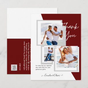 Foto-Collage DANKE Hochzeit/Baby/Abschluss/ALLES Postkarte