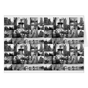 Foto-Collage Delft 6 in Schwarzweiß
