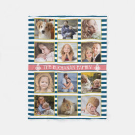 Foto Collage der 12-Familie| Weiße Korallenriffe Fleecedecke