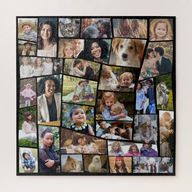 Foto Collage der Familie 33 Bilder ausschneiden Ei (Vertikal)