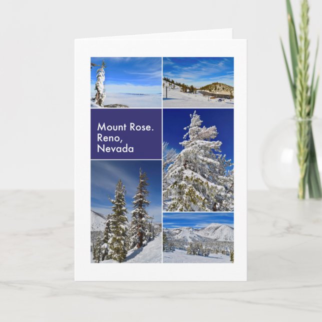 Foto-Collage der Schneemobil-Rose Karte (Vorderseite)
