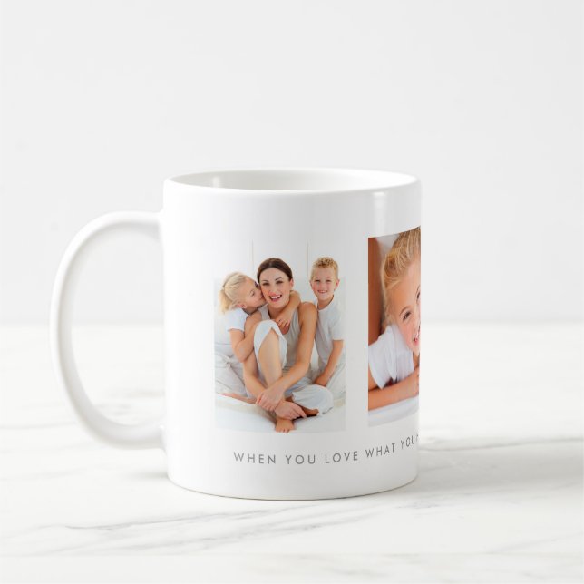 Foto-Collage des Weiß-drei mit kundenspezifischer Kaffeetasse (Links)