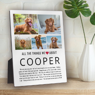 Foto Collage Dinge, die wir Liebe über Sie Haustie Fotoplatte