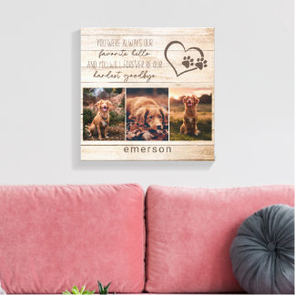 Foto Collage Dog Pet Loss Keepake Leinwanddruck