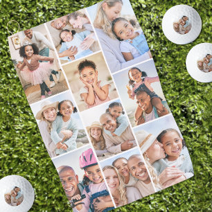 Foto-Collage Einfach Elegantes Bild Golfhandtuch