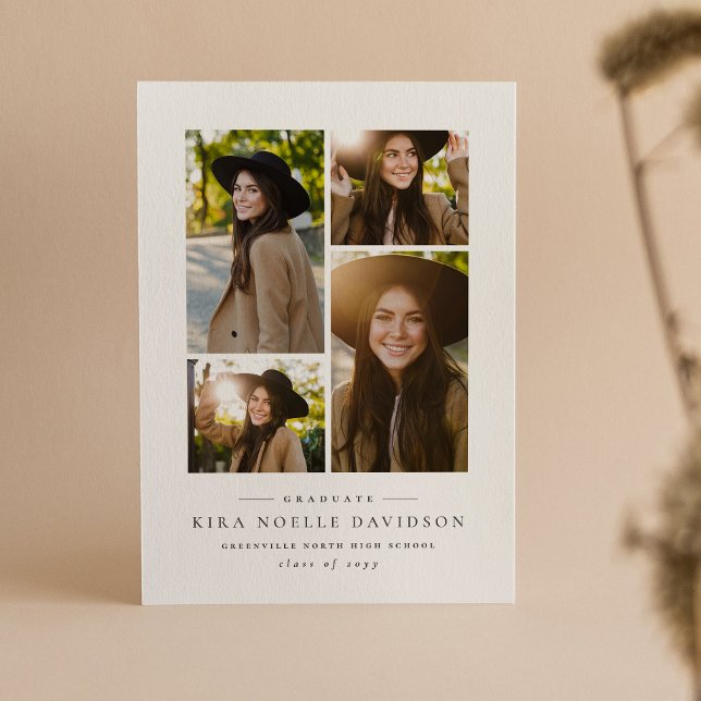 Foto Collage einfache Abschluss-Ankündigung (Von Creator hochgeladen)