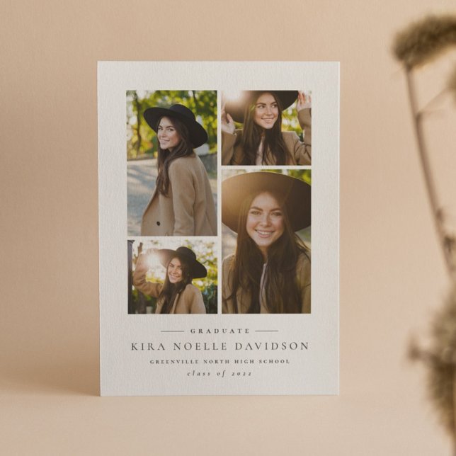 Foto Collage einfache Abschluss-Ankündigung (Von Creator hochgeladen)