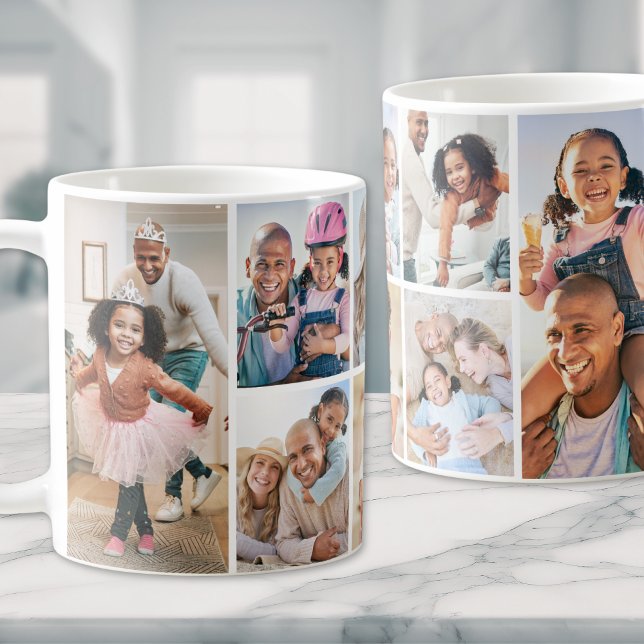 Foto Collage Einfaches Elegantes Bild Kaffeetasse (Photo Collage Simple Elegant Picture Coffee Mug)