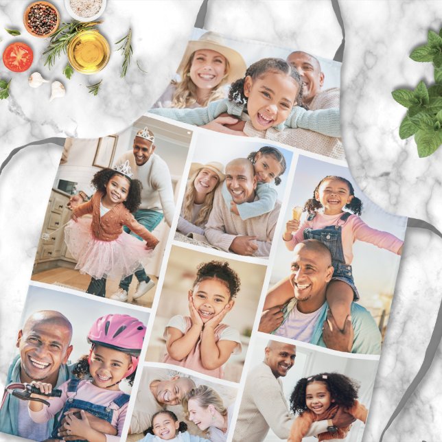 Foto Collage Einfaches Elegantes Bild Schürze (Photo Collage Simple Elegant Picture Apron)