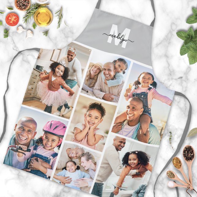 Foto Collage Einfaches Elegantes Bild Schürze (Photo Collage Simple Elegant Picture Apron)