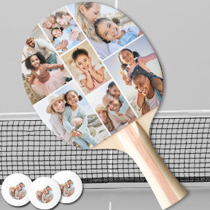 Foto Collage Einfaches Elegantes Bild Tischtennis Schläger