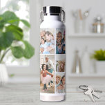 Foto Collage Einfaches Elegantes Bild Trinkflasche<br><div class="desc">Diese personalisierte Wasserflasche hat eine einfache 9-Foto-Collage, in der beliebte Erinnerungen praktisch und nachdenklich zusammengeführt werden. Fügen Sie Fotos von Familie, Haustieren, Ferien, oder alles andere, was Sie lächeln lässt. Ideal zum Vatertag, Muttertag, Geburtstag, Feiertage oder einfach nur aus Gründen. Mit einem eleganten Design und Platz für Ihre ausgewählten Fotos...</div>
