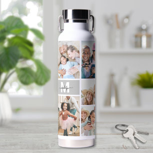 Foto Collage Einfaches Monogramm Bild Trinkflasche
