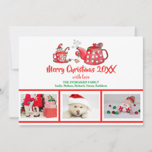 Foto Collage Elf Tee Weihnachten Wasserfarbe