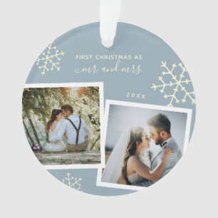 Foto Collage Erster Weihnachtsmann Mit Monogramm O Ornament