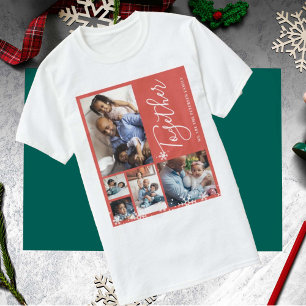 Foto Collage Familie Moderne personalisierte Weihn T-Shirt