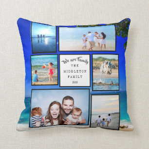 Foto Collage Family Beach Kissen
