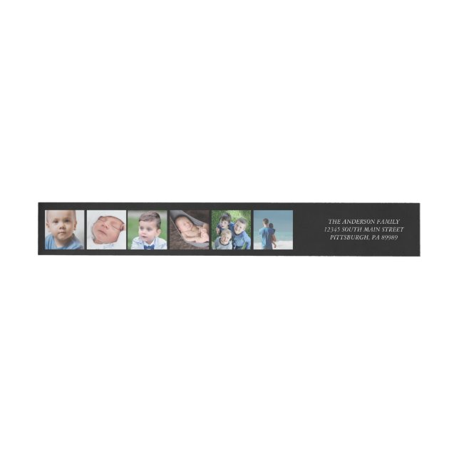 Foto Collage Film Strip Style Umrandung Label (Person)