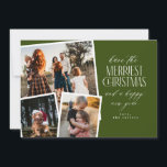 Foto Collage Frohe Weihnachten Rot und Weiß Einladung<br><div class="desc">Verbringen Sie Feiertagsstimmung mit unserer personalisierten Weihnachtskarte mit einer festlichen Foto-Collage! Dieses elegante Design präsentiert drei Ihrer Lieblings-Fotos, gerahmt in einem klassischen Rot-Weiß-Stil. Diese Karte eignet sich ideal, um besondere Erinnerungen mit Familie und Freunden zu teilen. Sie verbindet modernen Stil mit einem zeitlosen Urlaubsatmotiv. Personalisieren Sie die Nachricht und die...</div>