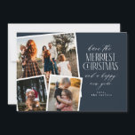 Foto Collage Frohe Weihnachten Rot und Weiß Einladung<br><div class="desc">Verbringen Sie Feiertagsstimmung mit unserer personalisierten Weihnachtskarte mit einer festlichen Foto-Collage! Dieses elegante Design präsentiert drei Ihrer Lieblings-Fotos, gerahmt in einem klassischen Rot-Weiß-Stil. Diese Karte eignet sich ideal, um besondere Erinnerungen mit Familie und Freunden zu teilen. Sie verbindet modernen Stil mit einem zeitlosen Urlaubsatmotiv. Personalisieren Sie die Nachricht und die...</div>
