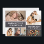 Foto-Collage für die 1. Weihnachtsfamilie des mode Einladung<br><div class="desc">Feiern Sie die Freude und Magie des ersten Weihnachtsfestes Ihres Babys mit der 1. Weihnachtsfamilienfoto-Collage-Einladung des Modernen Babys. Diese spezielle Vorlage für die Ferienwohnung erlaubt Ihnen, die wertvollen Momente Ihres Neugeborenen mit Familie und Freunden zu teilen, guten Beifall zu verbreiten und Ihr Kleines der Welt vorzustellen. Herzstück der Einladung ist...</div>