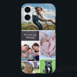 Foto-Collage für personalisierte Erinnerungen iPhone 16 Plus Hülle<br><div class="desc">Personalisieren Sie diese Telefonzelle für Mama mit ihrem Lieblings-Foto. Füllen Sie die Foto Collage,  die sie sich jeden Tag ansehen kann. Beinhaltet Fotos der Kinder,  Haustiere,  Ehegatten,  die ganze Familie. Chalkboard-Block mit benutzerdefinierbarem Text "Wir Liebe Sie momme"</div>