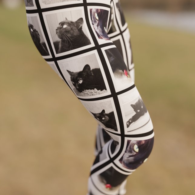 Foto Collage Gerahmte Foto-Leggings für Haustiere Leggings (Photo Collage Framed Pet Picture Leggings just for you. Add your photos!)
