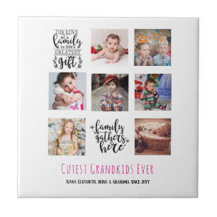 Foto Collage Geschenk Großeltern Pa Ma Fliese