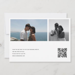 Foto-Collage-Hochzeit QR-Code-Einladungen Einladung