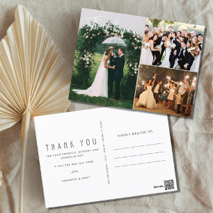 Foto Collage Hochzeit Vielen Dank Postkarte