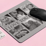 Foto Collage 'I LIEBE YOU DADDY' Mousepad<br><div class="desc">Dieses stilvolle Mauspad ist das perfekte Geschenk für den Vätertag! Personalisieren Sie dieses Design mit Ihrer ganz eigenen Nachricht,  indem Sie 6 Ihrer Lieblings-Fotos hinzufügen.</div>