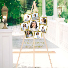 Foto Collage in Love Memory Memorial-Signatur Acrylschild