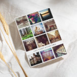 Foto Collage Instagram Happy Holiday Card Feiertagskarte<br><div class="desc">Zeigen Sie mit dieser weißen,  flachen Urlaubskarte Ihre zwölf Instagram-Fotos aus Ihrem Jahr der Abenteuer. Personalisieren Sie die Rückseite mit Ihrer eigenen Botschaft des Beifalls und senden Sie ein schönes Update an Ihre Familie und Freunde.</div>