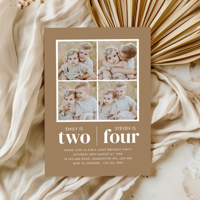 Foto Collage Joint Geburtstag Einladung (Von Creator hochgeladen)