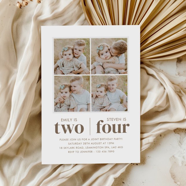 Foto Collage Joint Geburtstag Einladung (Von Creator hochgeladen)