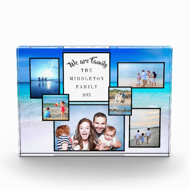 Foto Collage Keepake Beach Wir sind Familie (Vorderseite)