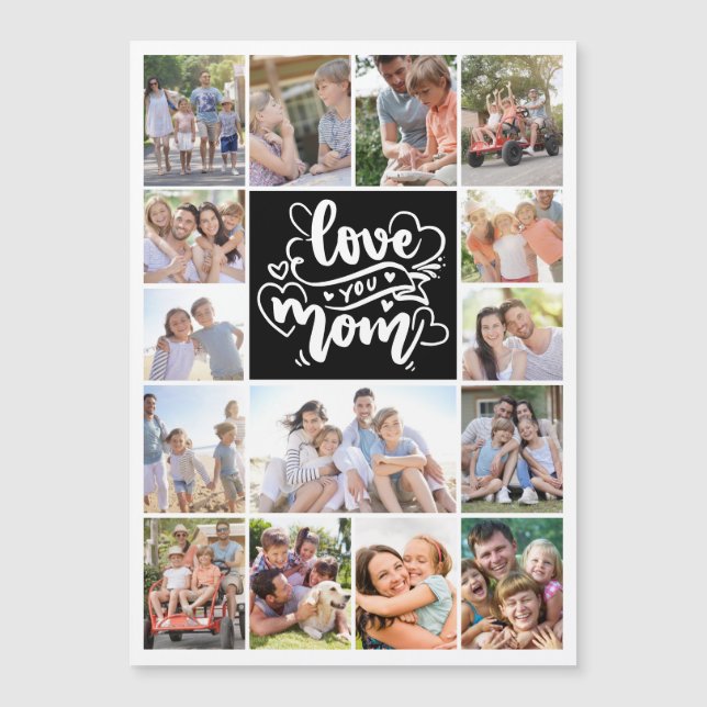 Foto Collage Liebe Sie Mama 15 Pictures Karte (Vorderseite)