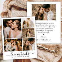 Foto-Collage Liebe und Dank Hochzeit Danke sagen