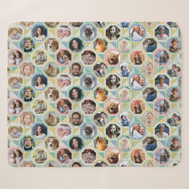 Foto Collage Light Quilt Look 28 Sherpadecke (Vorderseite (Horizontal))