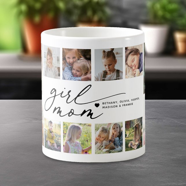 Foto-Collage Mädchen Mutter Kaffeetasse (Von Creator hochgeladen)