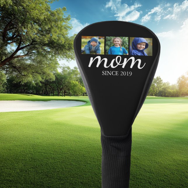 Foto-Collage Mama Golf Headcover (Personalized Golf Club Head Cover for Mom)