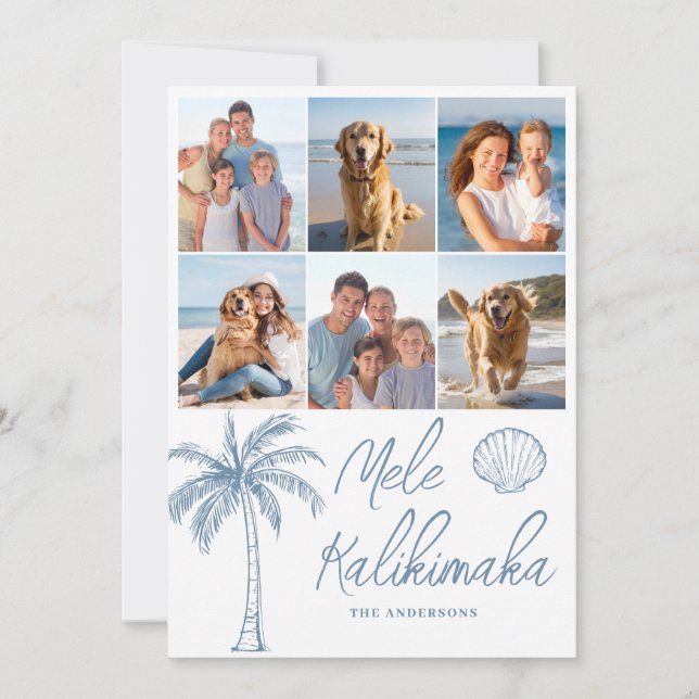 Foto Collage Mele Kalikimaka Weihnachten (Vorderseite)