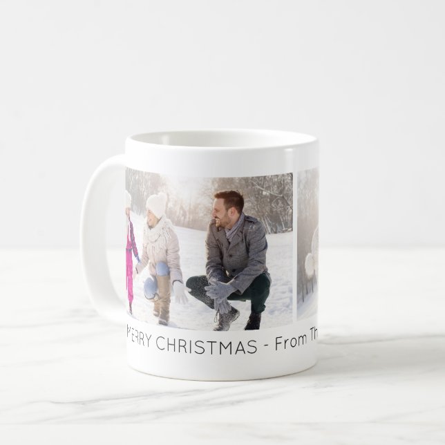 Foto Collage Minimaler Weihnachtskalender Kaffeetasse (Vorderseite Links)